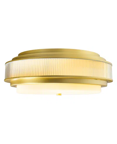 Cwi Lighting Valdivia 5-light 22" Metal Flush Mount Ceiling Light In Gold