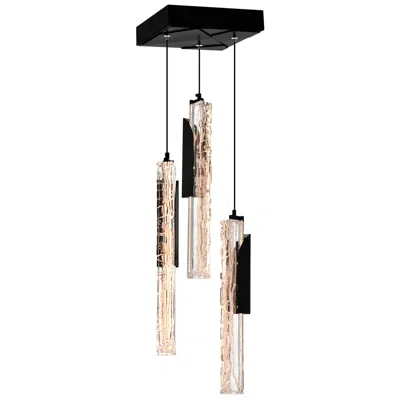 Cwi Lighting Valira Integrated Led 8in Black Mini Pendant With Handcrafted Glass
