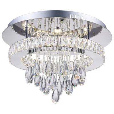 Cwi Lighting Veil Integrated Led Chrome Flush Mount