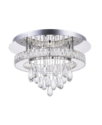 Cwi Lighting Veil Led Flush Mount In Silver