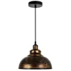 Cwi Lighting Vogel 1 Light Down Mini Pendant With Antique Copper Finish In Brown