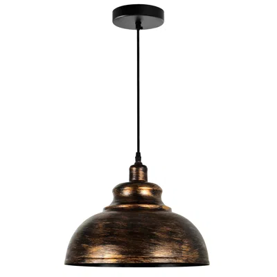 Cwi Lighting Vogel 1 Light Down Pendant With Antique Copper Finish In Brown
