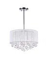 Cwi Lighting Water Drop 6 Light Chandelier In White