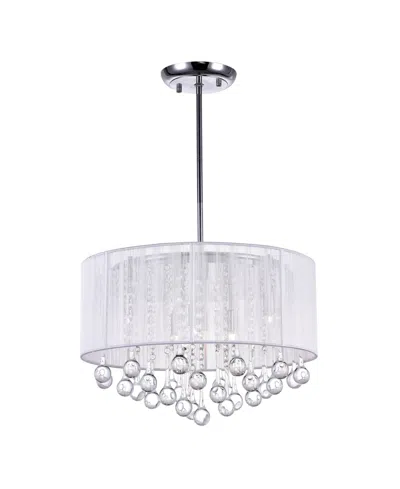 Cwi Lighting Water Drop 6 Light Chandelier In White