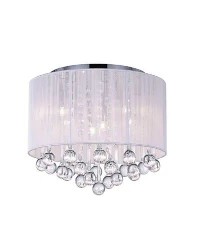 Cwi Lighting Water Drop 6 Light Flush Mount In White