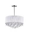 Cwi Lighting Water Drop 9 Light Chandelier In Off-white
