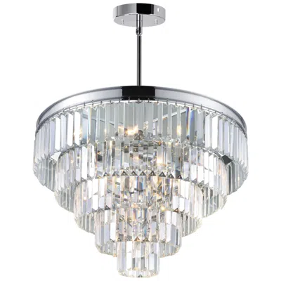 Cwi Lighting Weiss 12 Light Chrome Down Chandelier