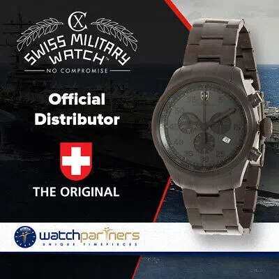 Pre-owned Cx Swiss Military Hawk Nero Chrono Swiss Watch Black Pvd Case Black Dial 2731
