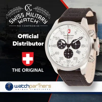 Pre-owned Cx Swiss Military Hawk Snowpatrol Chronograph Swiss Watch 20atm Silver Dial 2727