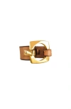 Cxc Aldaba Leather Bracelet In Brown