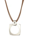 Cxc Aldaba Long Necklace In Metallic