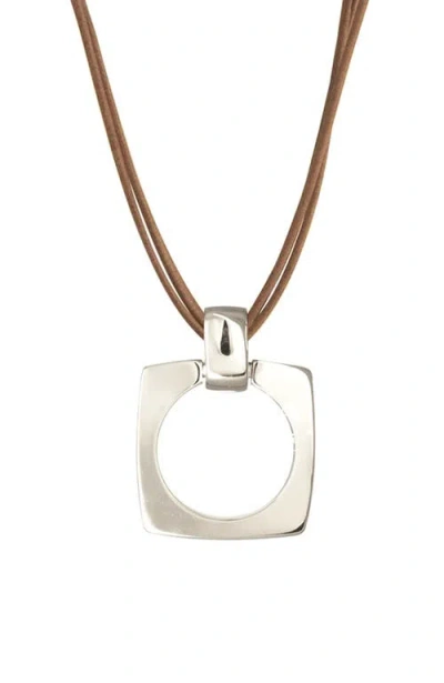 Cxc Aldaba Long Necklace In Silver