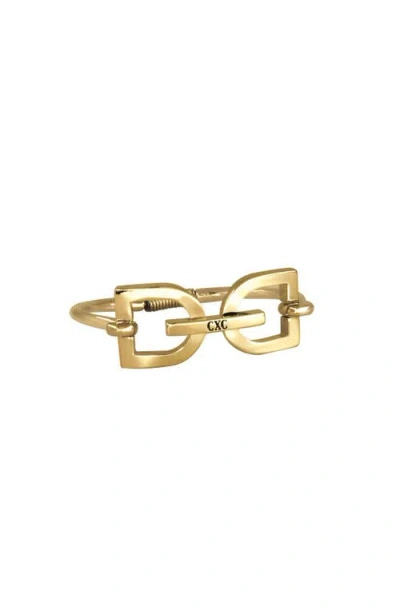 Cxc Dc Stirrup Bracelet In Gold