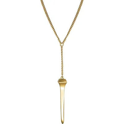 Cxc Diamond Nail Necklace In Gold