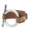Cxc Omega Leather Bracelet In Brown