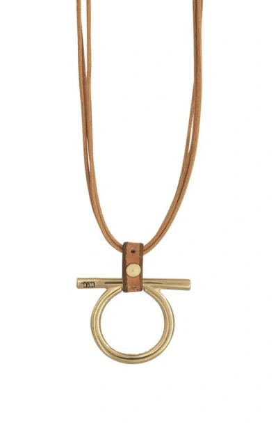 Cxc Omega Long Necklace In Gold