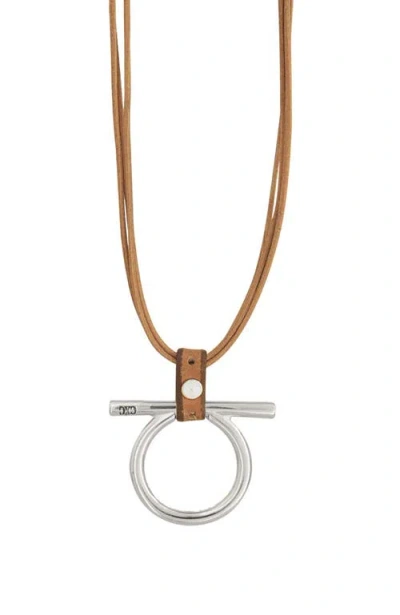 Cxc Omega Long Necklace In Silver