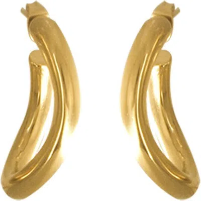 Cxc Queen Hoop Earrings In Gold
