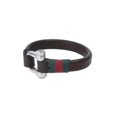 Cxc Silver Plated Leather Bracelet In Black