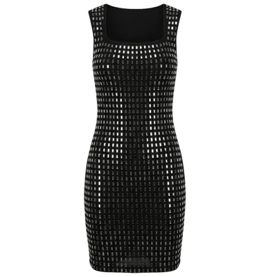 Cy Boutique Women's Diamond Shape Sequin Mini Dress In Black