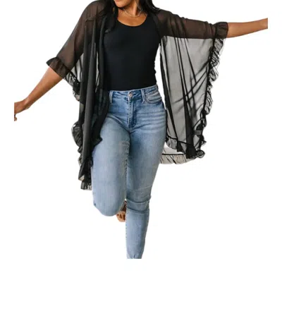 Cy Fashion Leave You Guessing Kimono In Black