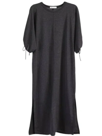 Cy Fashion Spa Day Midi Dress In Charcoal In Pink