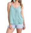 Cy Fashion Top Floor Tank In Sage Green/white In Multi