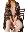 Cy Fashion Wildflower Wanderer Kimono In Black In Multi