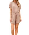 Cy Fashion You're In Luck Romper In Natural In Beige
