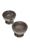 Cy Kitchen - Bulb Rose Vases - Silver