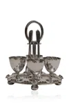 Cy Kitchen - Embellished Egg Cruet Set - Silver