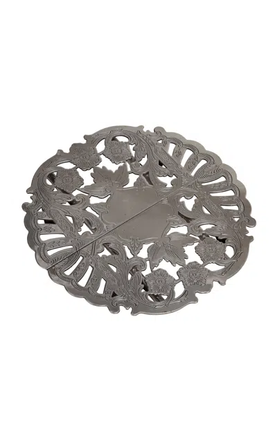 Cy Kitchen - Floral Trivet - Silver