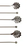 Cy Kitchen - Shell Stirrers Set Of 6 - Silver