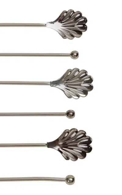 Cy Kitchen - Shell Stirrers Set Of 6 - Silver