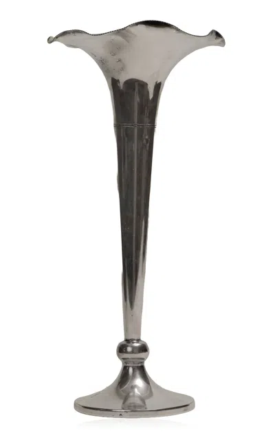 Cy Kitchen - Tall Fluted Vase - Silver