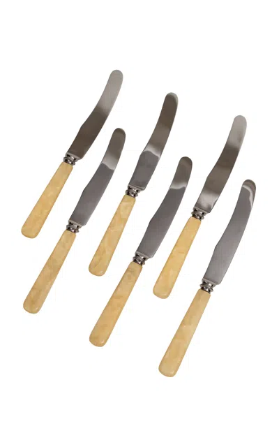 Cy Kitchen - Yellow Stone Knives Set Of 6 - Multi