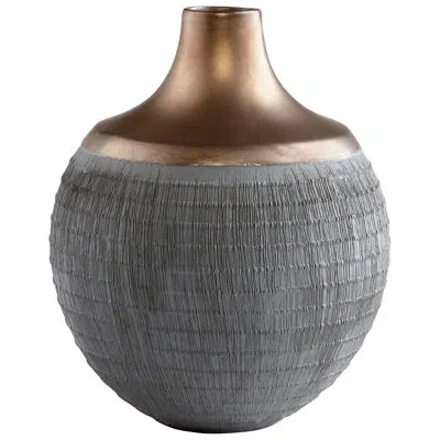 Cyan Design Aaria Charcoal Gray/bronze Ceramic Table Vase