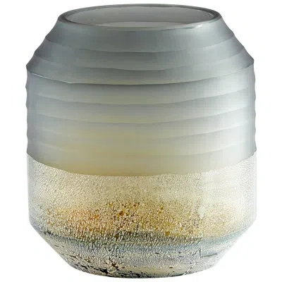 Cyan Design Alchemy Gray/guilded Silver Glass Table Vase In Gray;guilded Silver