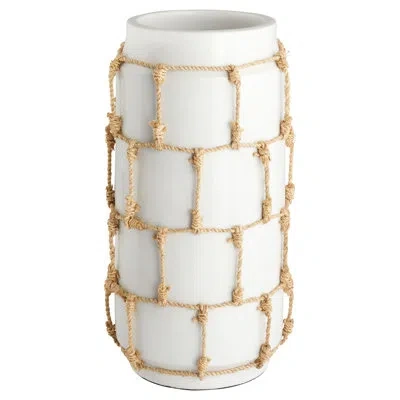 Cyan Design Antrea Handmade Table Vase By J. Kent Martin In Satin White,natural