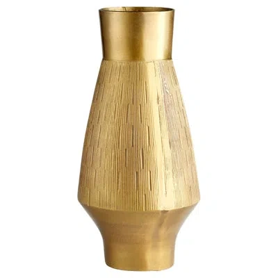Cyan Design Aria Handmade Aluminum Table Vase In Gold Amber