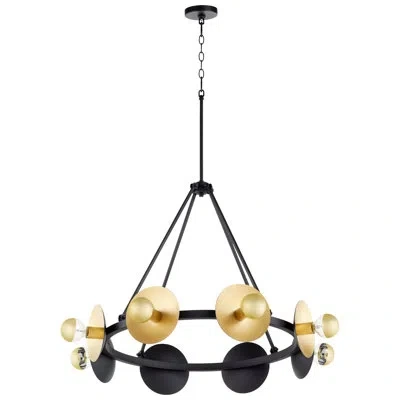 Cyan Design Artemis 8 - Light Unique / Statement Wagon Wheel Chandelier In Gold;matte Black