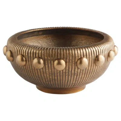 Cyan Design Batten Aluminum Decorative Bowl In Antique Brass