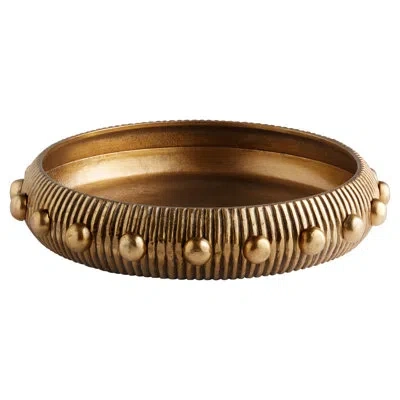 Cyan Design Batten Cast Aluminum Tray In Antique Brass