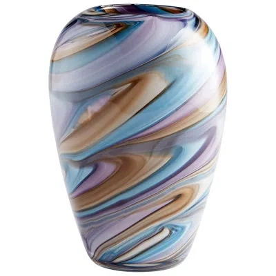 Cyan Design Borealis Blue/brown/purple Glass Table Vase In Blue;brown;purple