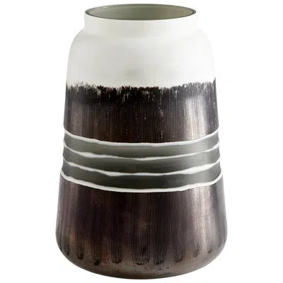 Cyan Design Borneo Black/white Glass Table Vase In Black;white