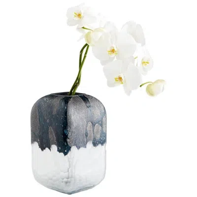 Cyan Design Bosco Gray/dark Blue Glass Table Vase In Gray;dark Blue