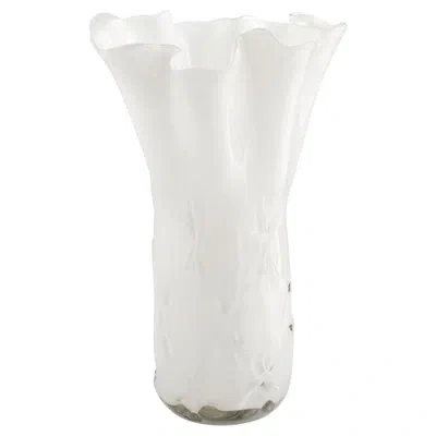 Cyan Design Bristol Handmade Glass Table Vase In Opaque White