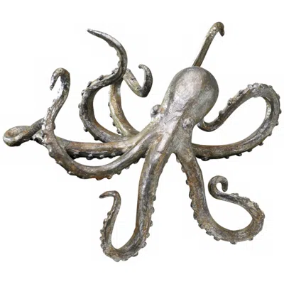 Cyan Design Cast Iron 7 1/2" Wide Octopus Decorative Shelf Sculpture In Multi