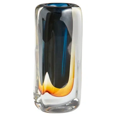 Cyan Design Celosia Handmade Glass Table Vase In Blue;gold;clear