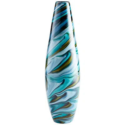 Cyan Design Chalcedony Large 19 3/4" High Multi-color Blue Glass Vase